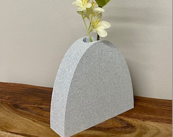 Small Decorative Simple Arch Vase - 3D Printed Granite PLA