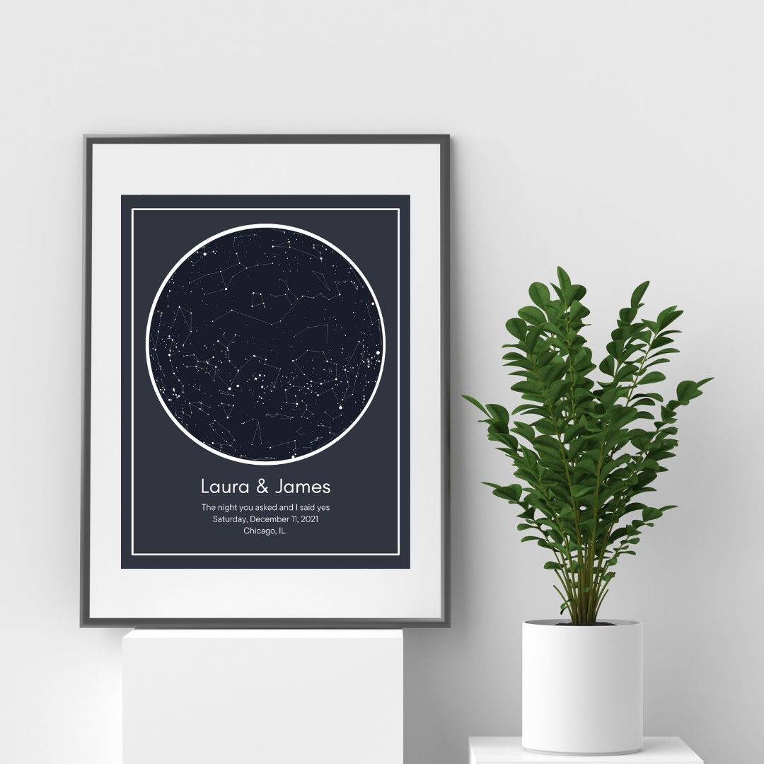 Custom Star Map - Star Map Poster - Constellation - Personalized Gift ...