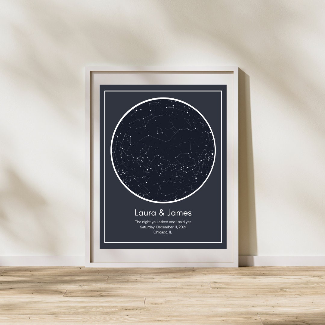 Custom Star Map - Star Map Poster - Constellation - Personalized Gift ...