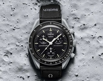 Swatch x Omega Bioceramic Moonswatch Mission to Neptune SO33N100 Watch For Men, Luxury Watch, Watch For Birthday Gift_Keburrenka