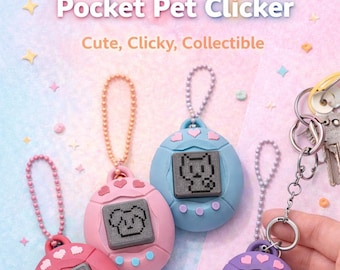 Fidget clicker ~ sensory toy ~ tamagotchi clicker ~ tamagotchi toy