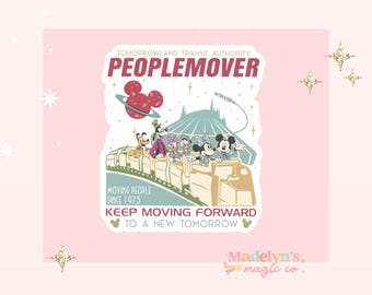 People Mover ~ Disney Sticker ~ Tomorrowland Sticker ~ People Mover Sticker