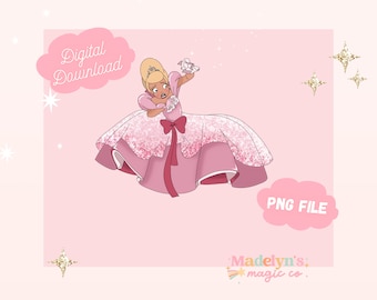 Lottie PNG ~ Princess and the Frog Digital File ~Tiana Clipart ~ Charlotte La Bouff png