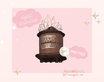 Tiana's Bayou Adventure Watertower PNG ~ Princess and the Frog Digital File ~ Tiana Clipart