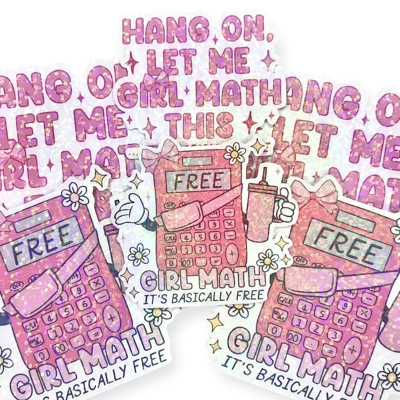 Girl Math Stickers Set of 2~ Coquette Stickers ~stickers for Girl Bow ...