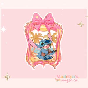 Coquette Stitch Sticker ~ Laptop Sticker ~ Disney Sticker ~ Stitch Sticker ~ Lilo and Stitch Sticker