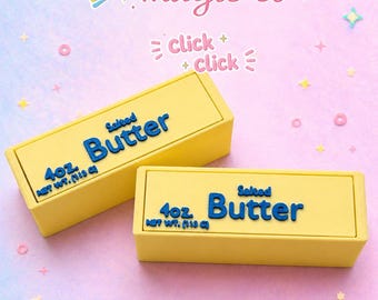 Butter Clicker Fidget Toy, Cute Butter Stick Sensory Clicker, 3D Printed Desk Toy, Fun Gift, Stocking Stuffer, Handmade Clicker