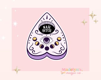 Funny Ouija Sticker ~ Ouija sticker~ Halloween Sticker ~ Pink Halloween Sticker ~ Crystal Ball Sticker ~ Fortune Teller