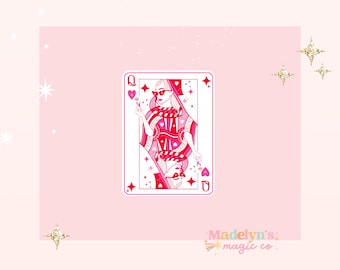 Queen of Hearts Sticker ~ Queen of Hearts ~ Girly Sticker ~ Laptop Sticker ~ Water Bottle Sticker