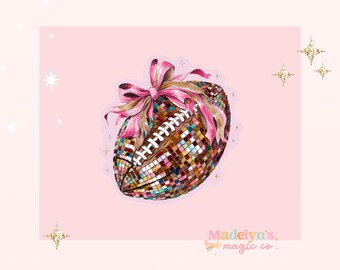 Coquette Football Sticker ~ Girly Football ~ Fall Sticker ~ Fall Stickers ~ Girly football sticker