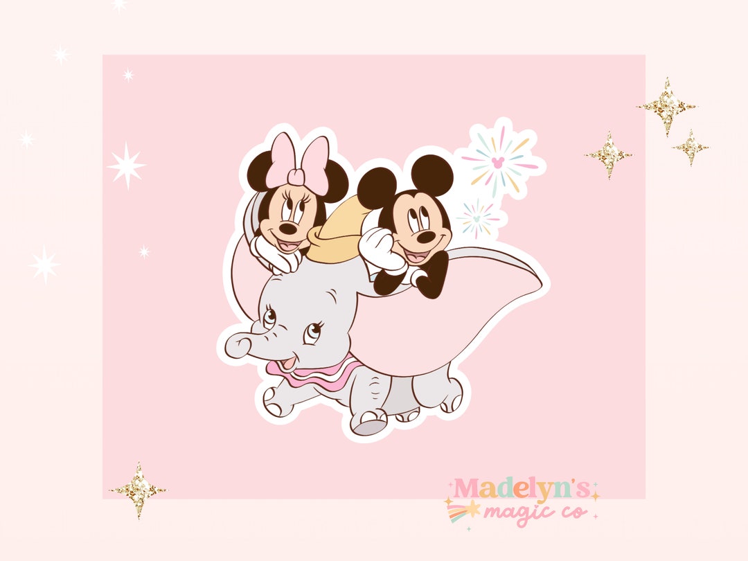 Mickey and Minnie With Dumbo Sticker ~ Laptop Sticker ~ Disney Sticker ...