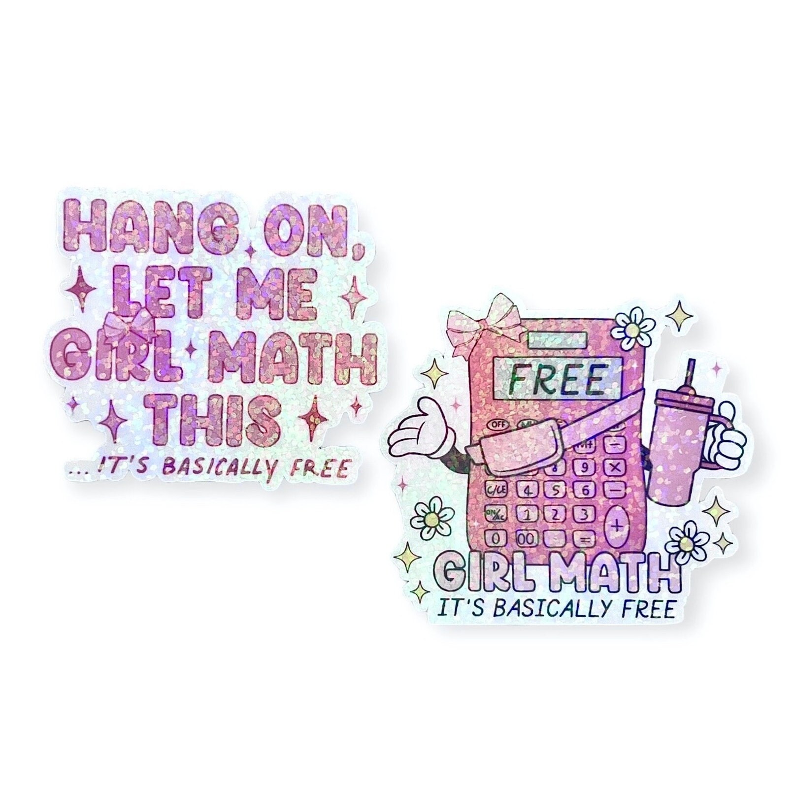 Girl Math Stickers Set of 2~ Coquette Stickers ~stickers for Girl Bow ...