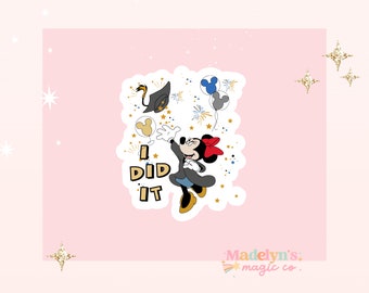Minnie Graduation Sticker ~ Laptop Sticker ~ Disney Sticker ~ Disney Graduation Sticker ~ Minnie Sticker