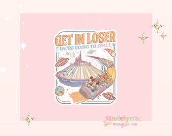 Disney Space Mountain Sticker ~ Laptop Sticker ~ Disney Sticker ~ Castle Sticker ~ Space Mountain Sticker ~ Monorail