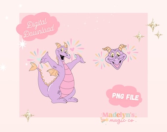 Figment Set of 2 png~ Figment with Fireworks ~ Figment png ~ Figment clipart download