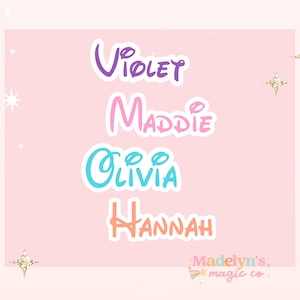 Personalized Disney Cursive Name Sticker | Custom Name Sticker | Water Bottle Sticker | Laptop Sticker | FREE SHIPPING!
