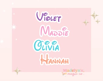Personalized Disney Cursive Name Sticker | Custom Name Sticker | Water Bottle Sticker | Laptop Sticker | FREE SHIPPING!