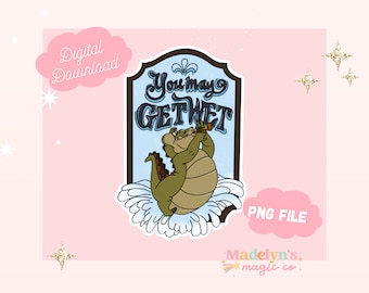 You May Get Wet PNG ~ Princess and the Frog Digital File ~Tiana Clipart ~ Tiana's Bayou Adventure PNG