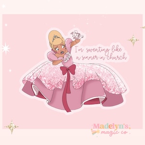 Lottie Sticker ~Sweating like a Sinner in Church ~Tiana's Bayou Adventure Sticker ~ Laptop Sticker ~ Disney Sticker ~ Princess and the Frog