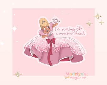 Lottie Sticker ~Sweating like a Sinner in Church ~Tiana's Bayou Adventure Sticker ~ Laptop Sticker ~ Disney Sticker ~ Princess and the Frog