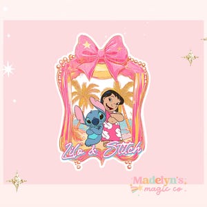 Lilo and Stitch Frame  Sticker ~ Laptop Sticker ~ Disney Sticker ~ Stitch Sticker ~ Lilo and Stitch Sticker ~ Coquette Disney