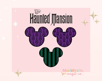 Haunted Mansion Mickey Sticker set of 3 ~ Laptop Sticker ~ Haunted Mansion Sticker ~ Disney Sticker ~ Epcot Sticker
