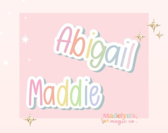 Personalized Name Sticker | Custom Name Sticker | Rainbow Handlettered Name Sticker | Water Bottle Sticker | Laptop Sticker | FREE SHIPPING!