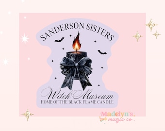 Black Flame Sticker ~ Girly Halloween ~ Halloween Sticker ~ Pumpkin Halloween ~ Pink Halloween Sticker