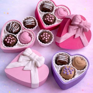 Heart Chocolate Box Clicker ~Valentine Fidget Toy ~Cute Desk Toy ~ Chocolate Lover Gift ~ Anxiety Clicker ~ Handmade Fidget