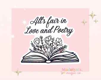 All's Fair in Love and Poetry Sticker ~ Eras Sticker ~ Tortured Poets Department ~ Only a Fortnight Sticker