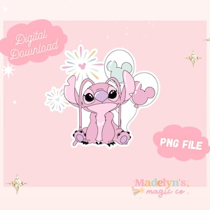 Angel PNG ~ Angel Stitch with Balloons png ~ Angel clipart ~ Stitch download