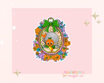 Coquette Orange Bird Sticker ~ Laptop Sticker ~Orange Disney Sticker ~ Disney Sticker ~ Epcot Sticker