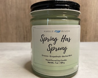 Spring Has Sprung Soy Candle: Grapefruit, Lavender, Herbal Mint