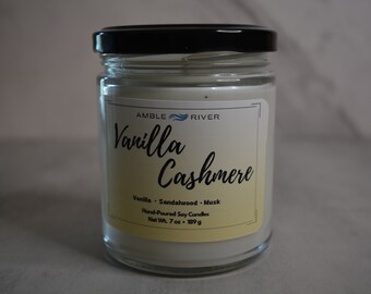 Vanilla Cashmere Scented Soy Candle - Aromatherapy Candle