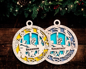 Synchronized swimming Ornament - Personalized Christmas Ornament with Name, colours