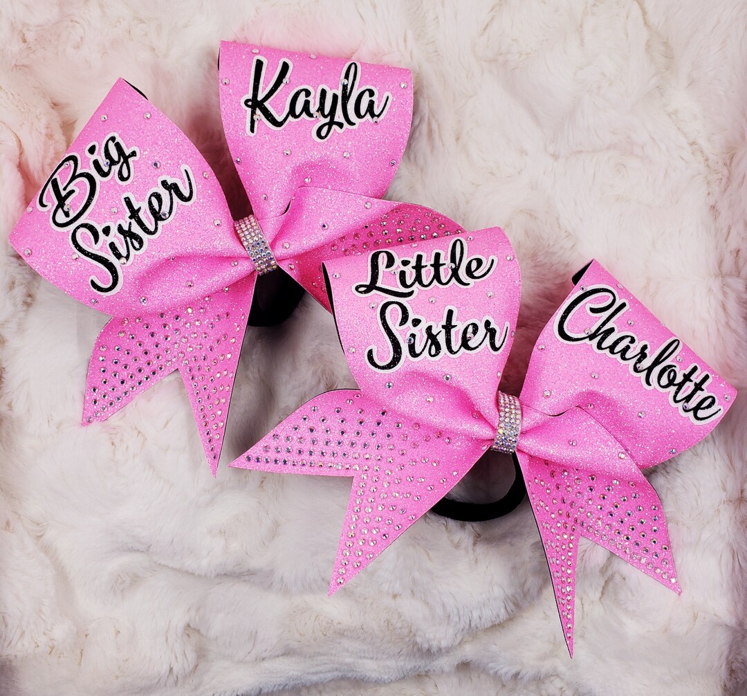 Big Sister Little Sister Rhinestone Cheer Bows, Multiple Color Options ...