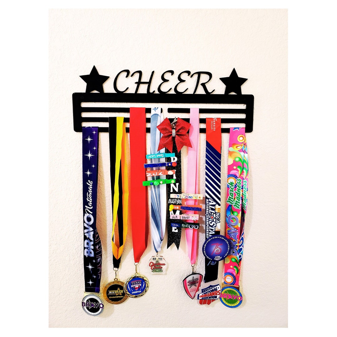 18 Medal Display for Cheer Medals Made in the USA Custombowsbykaley Etsy