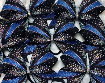 Competition Cheer Bow, Rhinestone glitter bow, team bows