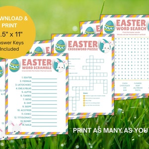 Printable Easter Game Bundle | Easter Activity for Kids and Adults ...