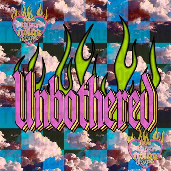 Unbothered PNG, Retro Flame Graphic, Sassy Shirt Design (Digital Download)