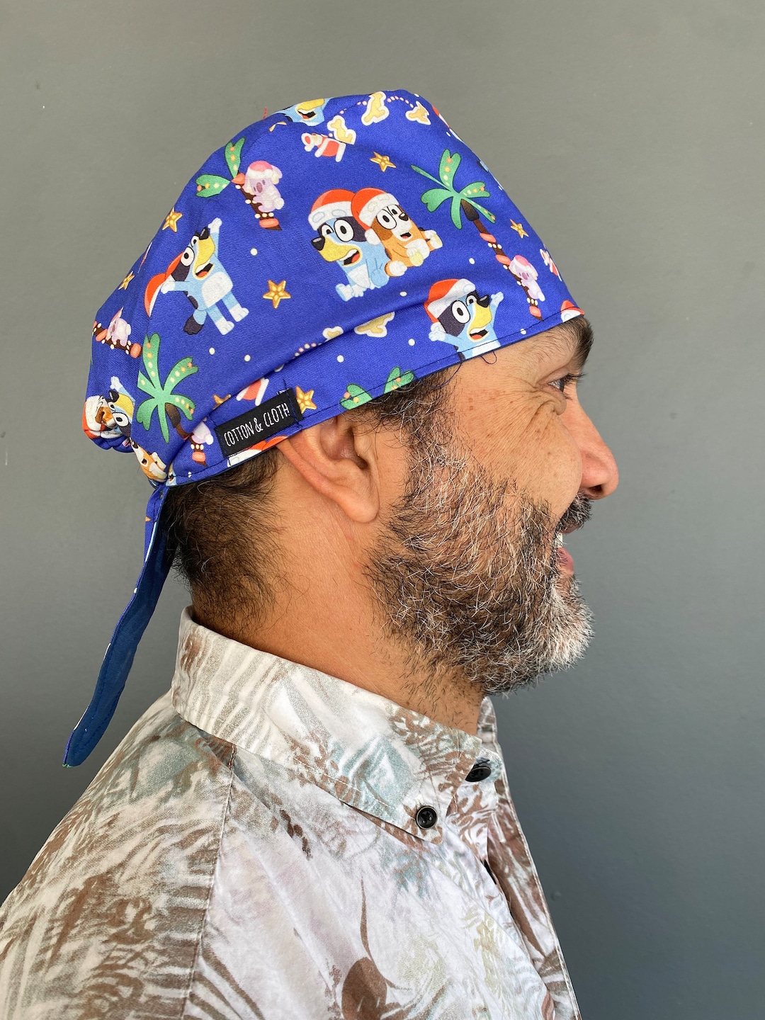 Bluey Christmas Scrub Cap doctors / Nurses / Vets / Dentist Etsy