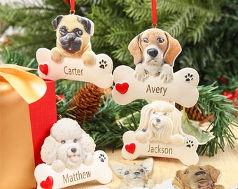 Dog Breed Christmas Ornaments, Dog Bauble, Dog Keepsake, Dog Memorial Ornament, Dog Bereavement Gift,Dog Loss Gift,Loss of Dog Sympathy Gift