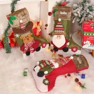Personalisierte Weihnachtsstrümpfe, 3D Weihnachtsstrümpfe, Benutzerdefinierte Weihnachtsstrümpfe mit Namen, Weihnachtsstrumpf für die Familie, Weihnachtsgeschenke 2023