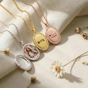 Vintage Oval Diamond Locket Ring, Custom Photo Ring, Personalized Picture Memory Jewelry, Keepsake Gift for Her, Anniversary Birthday Gift