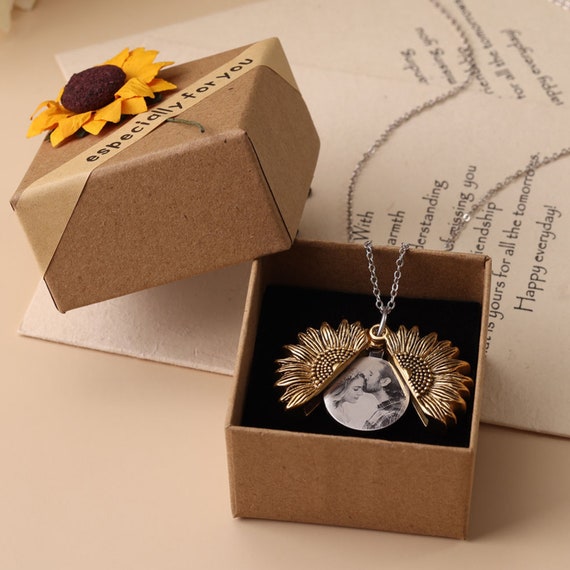 Buy Locket Memory Necklace You Are My Sunshine Sunflower Necklace