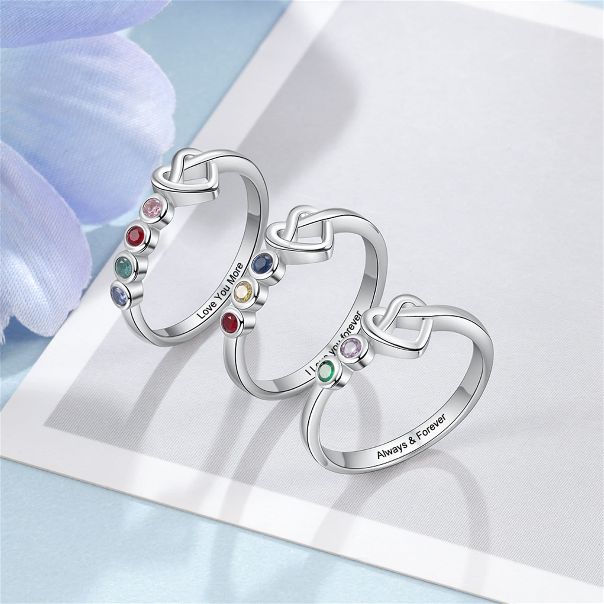 Personalized Family Birthstone Ring for 