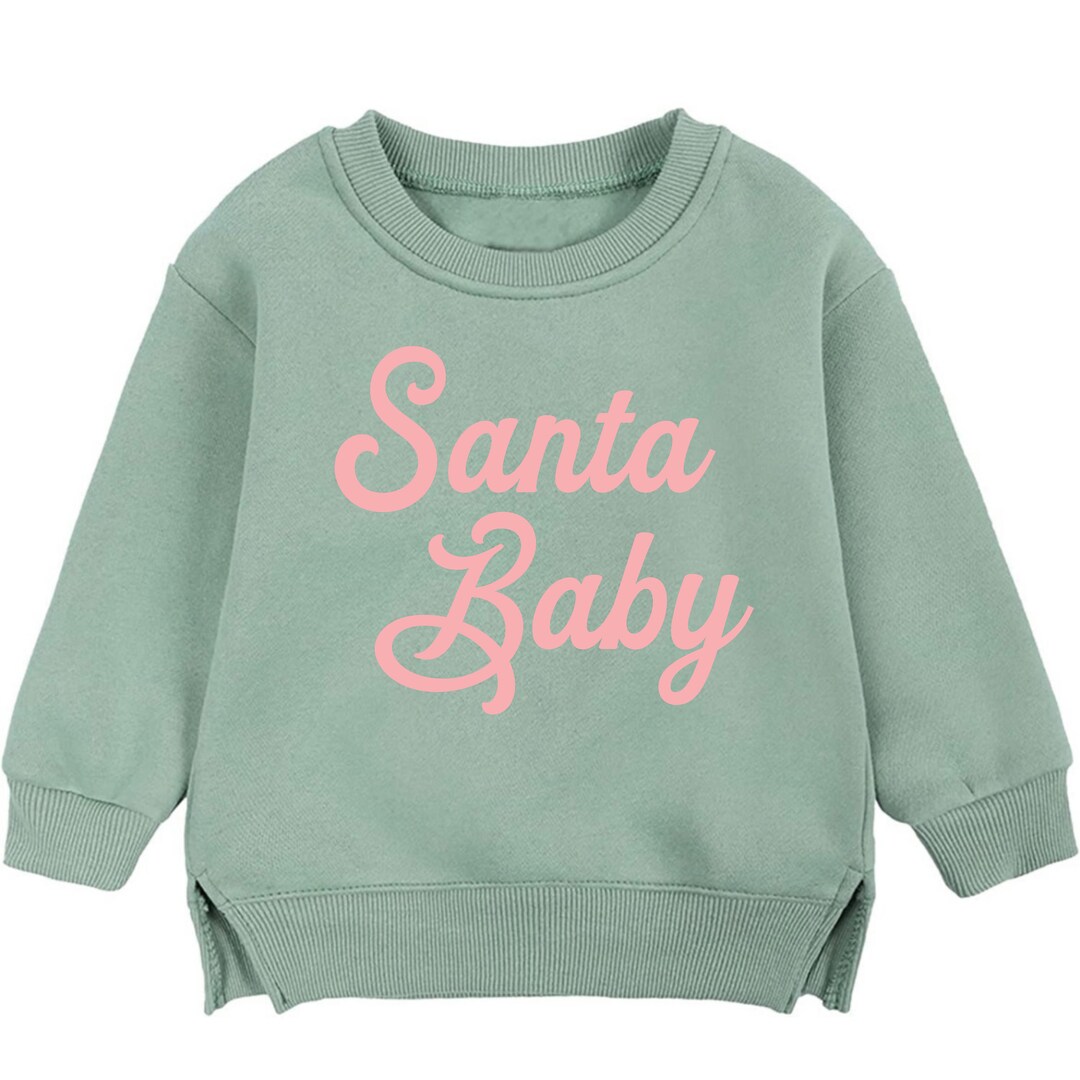 Toddler Holiday Sweatshirt, Baby Christmas Crewneck, Santa Baby