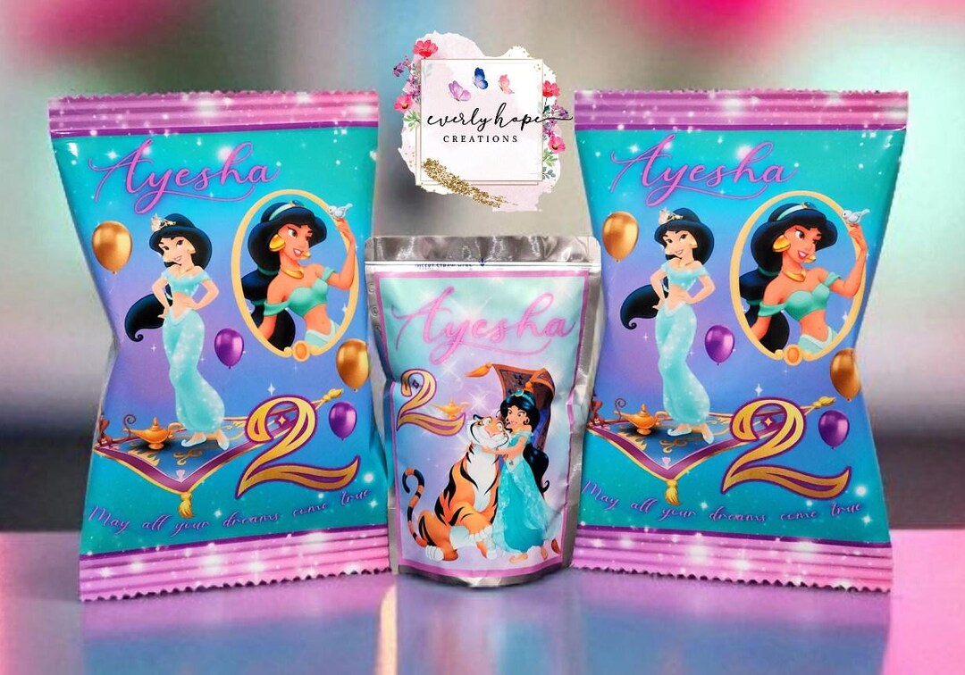 Princess Jasmine Chip Bag & Capri Sun Label Bundle | Personalized ...