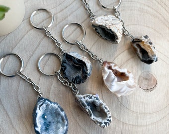Keychain agate geode - payable individually | Agate | geode | Crystals | Minerals