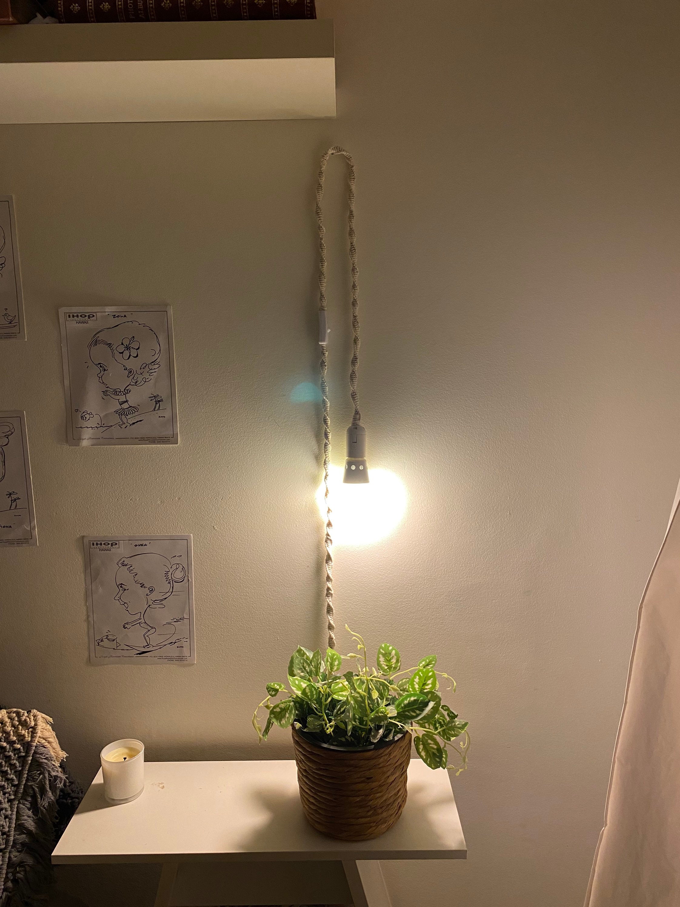 Macrame pendant 2024 light cord